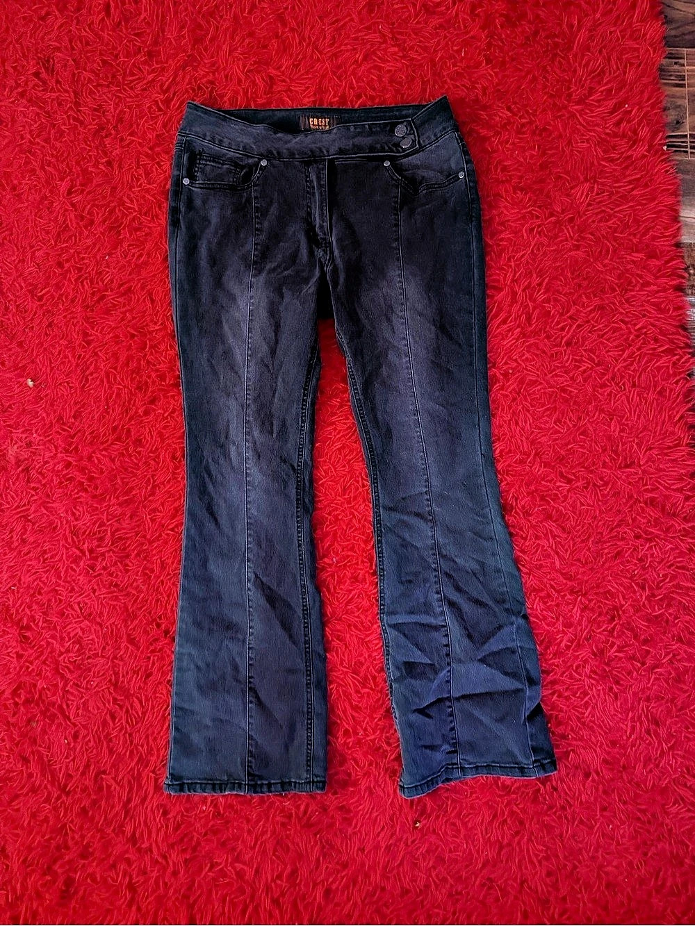 Crest Premium Flare Black Flare Jeans size 15
